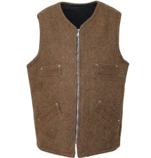 Erkek Keçe Yelek Açık Kahverengi