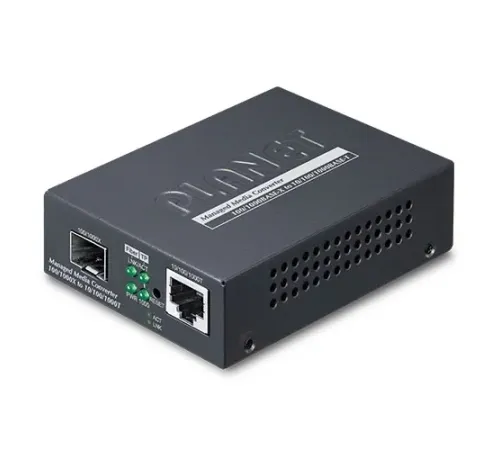 10/100/1000BASE-T to 100/1000BASE-X SFP Managed Media Converter