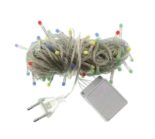 10 M 100 Led Damla Uçlu Led Işık Kırmızı Işık Şeffaf Kablo