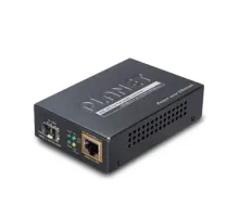 1000Base-X to 10/100/1000Base-T 802.3at PoE Media Converter, LC Fiber Interface, Supports Multi / Single Mode SFP module, Distance up to 120km max. (Varies on SFP module)