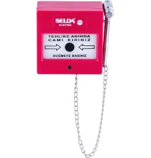 1016-Ç 220V İkaz Butonu Kare (Çekiçli)