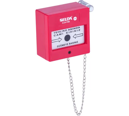 1016-Ç 220V İkaz Butonu Kare (Çekiçli)