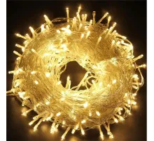 10m 60 Led Gün ışığı 2 Kademeli Şeffaf Kablo Pilli MZ33