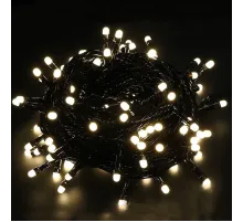 10m Boncuk Lamba Gün Işığı 8 Fonksiyon 100 Led Fişli Uzatma Kablolu siyah kablo