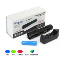 10W 2000 Lümen 4 Renk Güçlü EL Feneri Wt-605