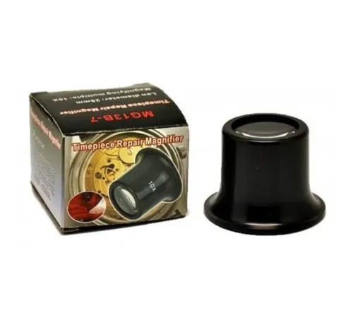 10X Büyütmeli Saat Takı Onarım Için Cam Lensli Optik Göz Büyüteç