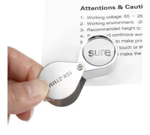 10X21 Full Çelik Kaplı Büyüteç Lüp