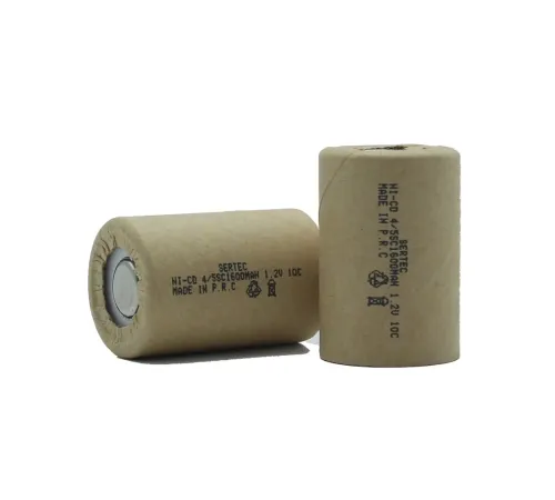 1.2V Ni-Cd 4/5 SC 1500 Mah Kağıt Şarjlı Pil 10C Başsız/Flat Head