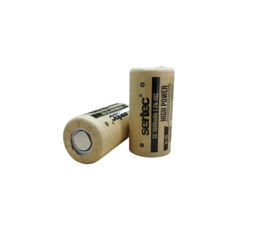 1.2V Ni-Cd SC 1500 Mah Kağıt Şarjlı Pil 10C (Başsız/Flat Head)