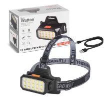 15 Ledli Sarı / Beyaz Şarjlı Kafa Lambası Wt-652