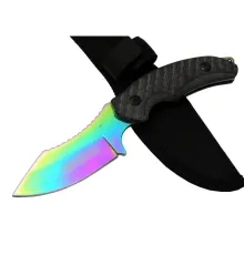 156A Renkli Gökkuşağı Kamp Çakı Bıçağı 19 cm - Kılıflı