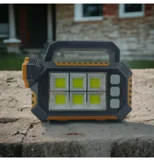 15W Güneş Enerjili Powerbank Özellikli Çok Fonksiyonlu Işıldak Fener GS490