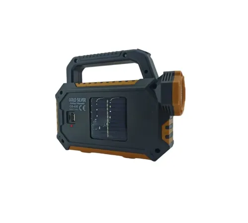 15W Güneş Enerjili Powerbank Özellikli Çok Fonksiyonlu Işıldak Fener GS490