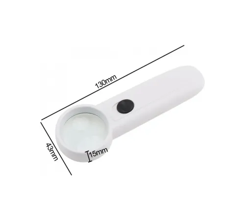 15X Çok Fonksiyonlu 2 Led Işıklı Taşınabilir El Büyüteç