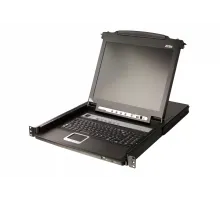 17.3" LCD 16-Port PS/2-USB VGA Single Rail LCD KVM Switch (Turkish keyboard)