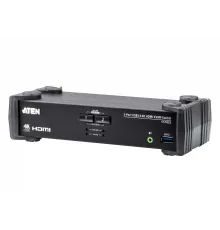 2-Port USB 3.0 4K HDMI KVMP™(Keyboard/Video Monitor/Mouse) Periferi (Çevre Cihazlarla (USB) Bağlantı Kurabilir), Ses Mikser mod özelliği<br>
2-Port USB 3.0 4K HDMI KVMP™ Switch with Audio Mixer Mode