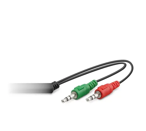 2 x 3.5 Mm To 3.5 Mm F Kablo 2Lıne Mikrofon + Kulaklık 20Cm Siyah HDX1053