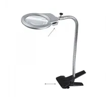 2.5X90 Mm 5X24 Mm Büyüteç Mandallı Metal Hortumlu Masa Üstü Büyüteç