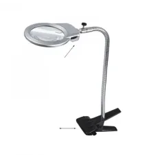 2.5X90 Mm 5X24 Mm Büyüteç Mandallı Metal Hortumlu Masa Üstü Büyüteç