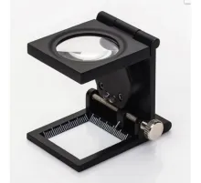 28x28 Mm Katlanır Sayaçlı Metal Lüp 2 LED Işıklı Büyüteç Tekstil TH-9005A