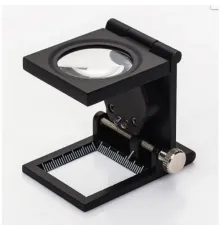 28x28 Mm Katlanır Sayaçlı Metal Lüp 2 LED Işıklı Büyüteç Tekstil TH-9005A