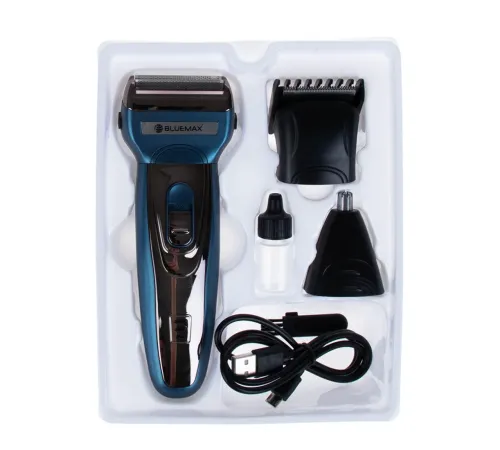 3 IN 1 Saç Sakal Burun Makinesi Şarjlı KP329 Mavi