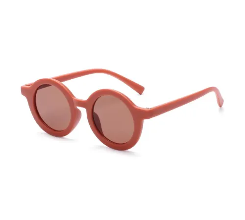 3-8 Yaş Cool Çocuk Güneş Gözlüğü 400 Uv Koruma Mat Turuncu