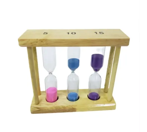 3'lü Ahşap 5-10-15 Dk Kum Saati