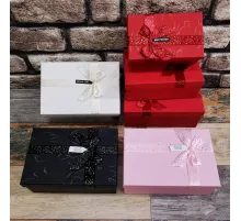 3 Lü Dikdörtgen Hediye Kutusu