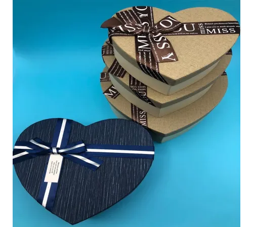 3'lü Hediyelik Kalp Kutu