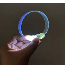 3 Modlu Pilli LED Işıklı Esnek Parti Bilekliği Beyaz