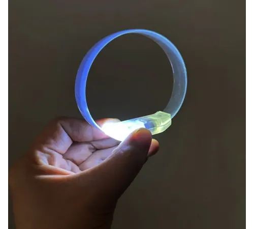 3 Modlu Pilli LED Işıklı Esnek Parti Bilekliği Beyaz