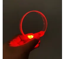 3 Modlu Pilli LED Işıklı Esnek Parti Bilekliği Kırmızı