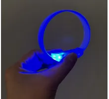 3 Modlu Pilli LED Işıklı Esnek Parti Bilekliği Mavi