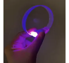 3 Modlu Pilli LED Işıklı Esnek Parti Bilekliği Mor