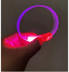 3 Modlu Pilli LED Işıklı Esnek Parti Bilekliği Pembe