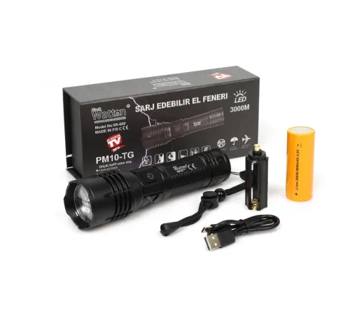 3000 Lümen Güçlü EL Feneri Wt-600