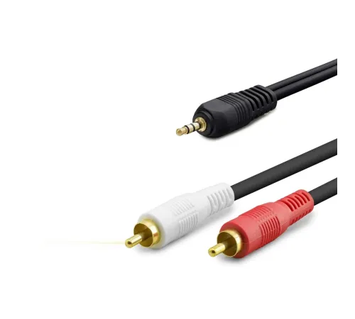 3.5 Mm To 2Rca Kablo 2Lıne Gold 1.5M Siyah HDX1058