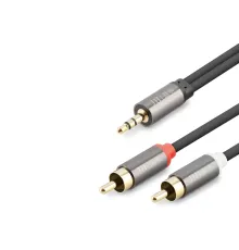 3.5 Mm To 2Rca Kablo 2Lıne Gold 1.5M Siyah HDX1067