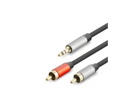 3.5 Mm To 2Rca Kablo 2Lıne Gold 3M Siyah HDX1074