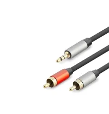 3.5 Mm To 2Rca Kablo 2Lıne Gold 3M Siyah HDX1074