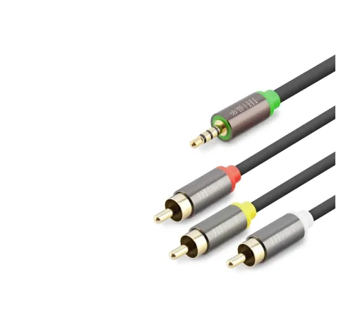 3.5 Mm To 3Rca Kablo 2Lıne Gold 1.5M Siyah HDX1064