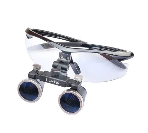 3.5X - 420 Mm Diş Cerrahi Gözlük Lens Büyüteç Taşıma Çantalı