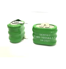 3.6V 3S1P 160 Mah 2 Pin NI-MH Buton Pil