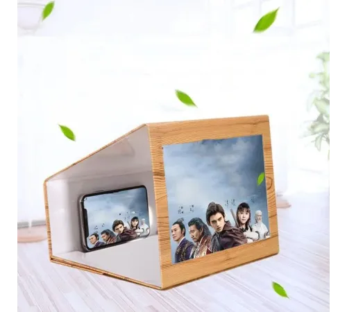 3D Cep Telefonu Ekran Büyüteci Ahşap