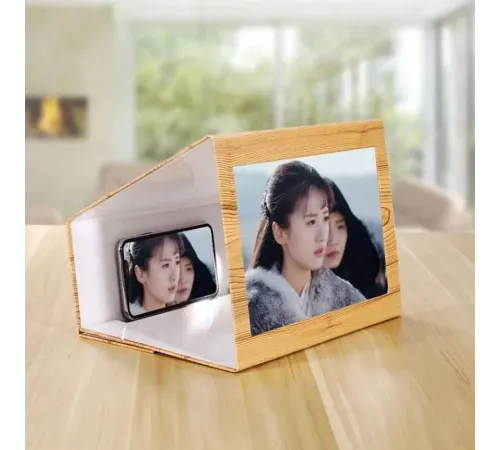 3D Cep Telefonu Ekran Büyüteci Ahşap