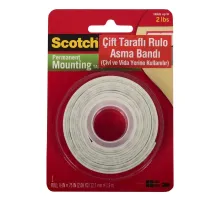 3M Scotch® Çift Taraflı Köpük Bant 12,7mm x 1,9m