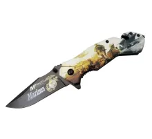 4 23 2 Marines Kurtarma / Kamp Çakı 20cm - Yarı , Cam Kırma Ve İp Kesme Aparatlı