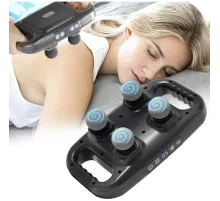 4 Başlıklı Masaj Tabancası Ergonomik Derin Doku Sırt ve Boyun Masaj Aleti Ağrı ve Sızı Giderici