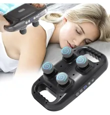 4 Başlıklı Masaj Tabancası Ergonomik Derin Doku Sırt ve Boyun Masaj Aleti Ağrı ve Sızı Giderici